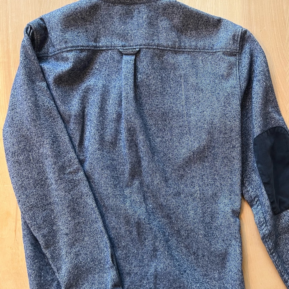 Frank & Oak Thick Blue Flannel Shirt - Picture 15 of 16